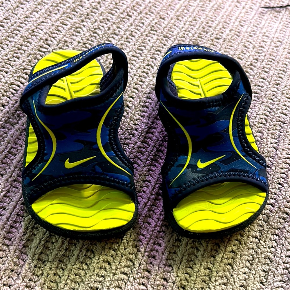 New- long box.  Nike summer slip on sandal for baby. Size 2